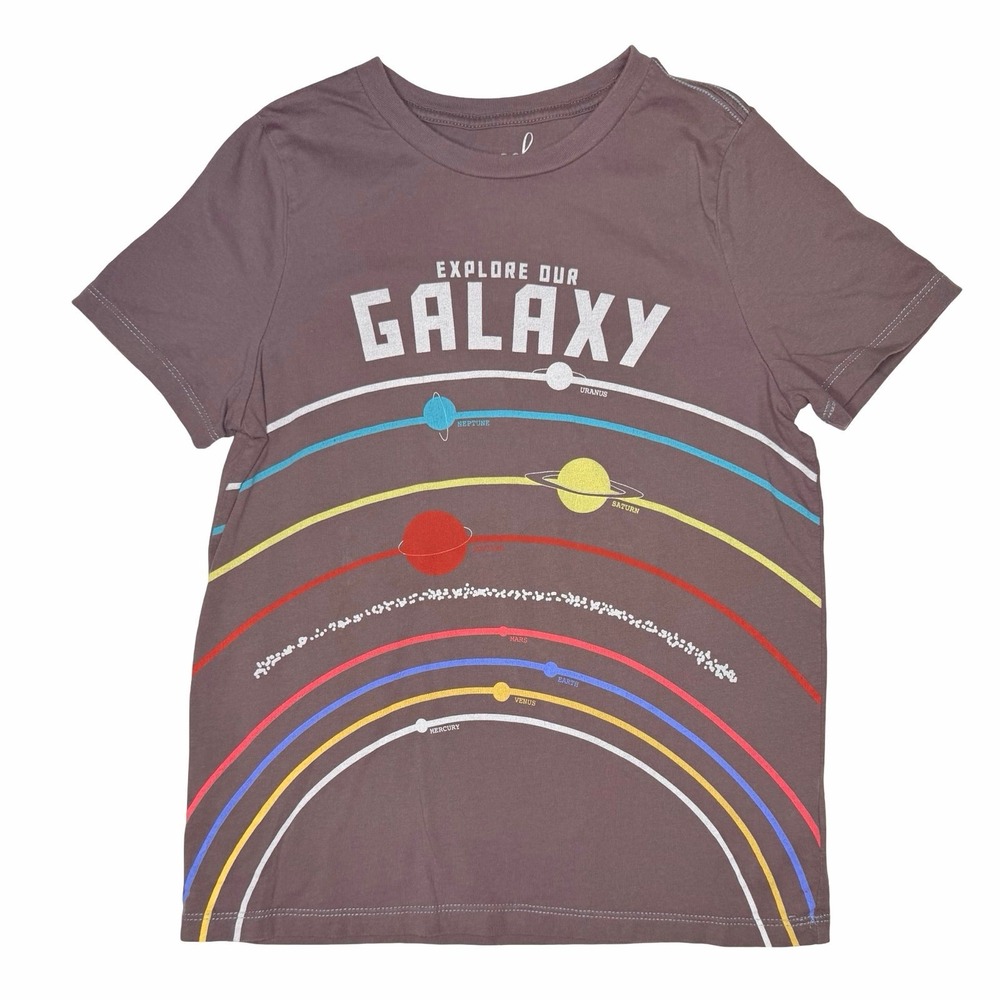 Peek Explore Our Galaxy Planets Front And Back Print Shirt- Size 10